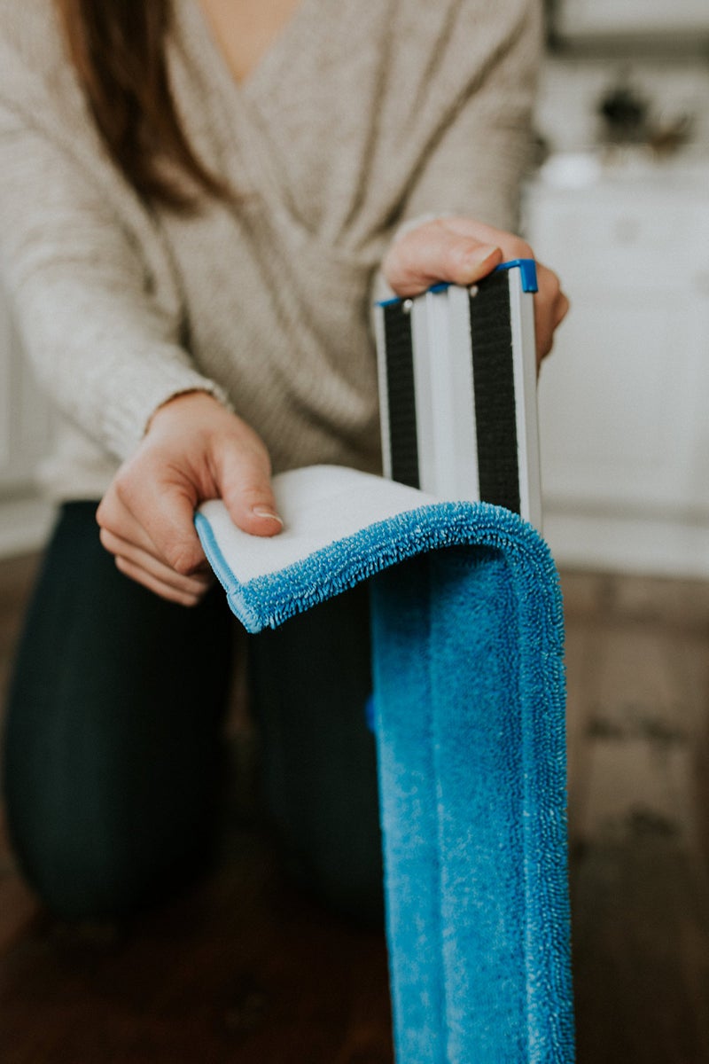 Zflow Ventures 18" Microfiber Wet and Dry Mop Pads 3-Pack - Premium Commercial Grade Washable Pads (18", Blue) - Image 2